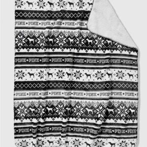 Victoria's Secret PINK Black and White Patterned Throw
